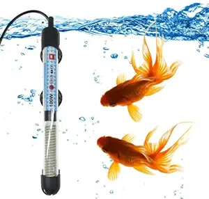 Fully Automatic ON Off Fish Tank Heater with Temperature Control knob (100watt) Submersible Aquarium Immersion Heater