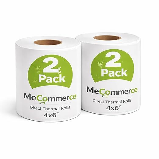 Direct Thermal Labels 4x6 Inch, (Pack of 2) 800 Count, Shipping Label Rolls, Smudge-Free, BPA-Free, No Ink Required, Compatible with Thermal Printers