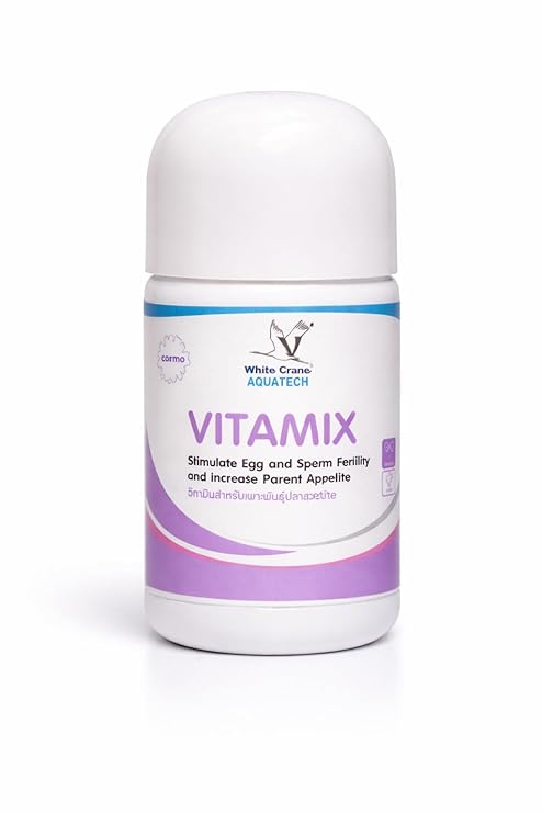 White Crane VITAMIX Aquarium Fish Supplement | Vitamin Formula to Support Breeding Conditioning & Appetite | for Ornamental Freshwater Fish, 50g (Thailand-Imported)