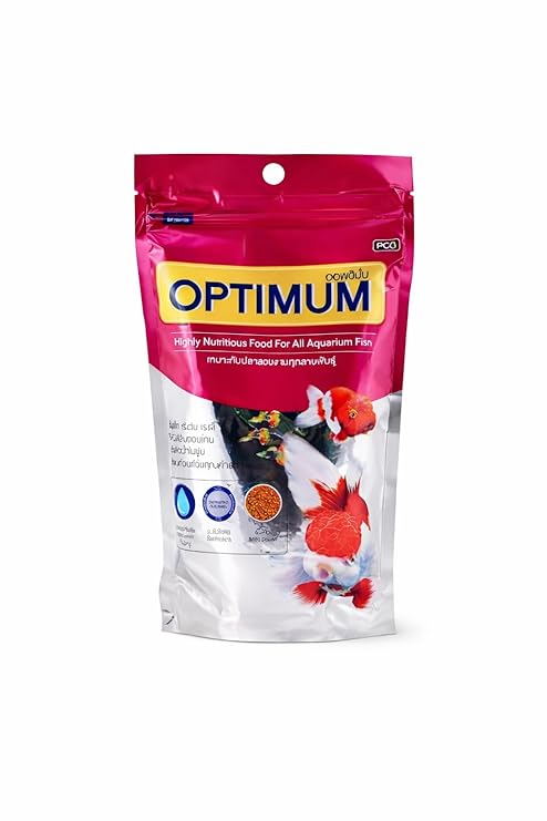Optimum Nutritious Fish Food for All Aquarium Fish - 200gm Freeze-Dried Blood Worms Floating Pellets Easy-to-Digest Aquarium Fish Food for All Life Stages (Pack of 1)
