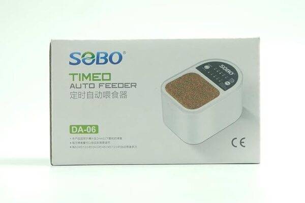 SOBO DA-06 Automatic Fish Feeder, Digital Timer with 5 Intervals, Moisture-Proof Design for Aquarium Fish Tank, Compatible with Flakes and Pellets (DA 06)