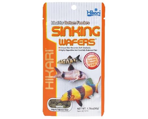 Hikari Tropical Sinking Wafers 50g, for Corydoras Catfish, Loaches and Other Bottom Feeders, Soft Wafer with Spirulina, Krill Meal and Silkworm | MECOMMERCE