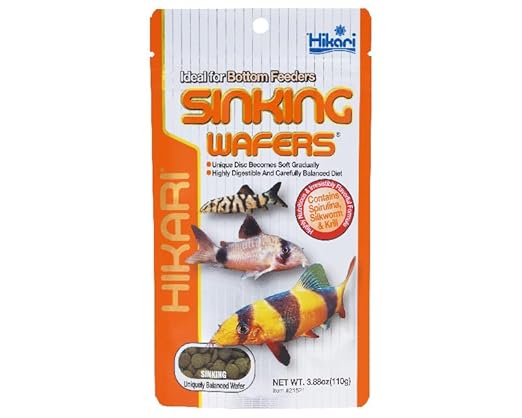 Hikari Tropical Sinking Wafers 110g, for Corydoras Catfish, Loaches and Other Bottom Feeders, with Spirulina, Krill and Silkworm Meal, Soft Wafer | MECOMMERCE