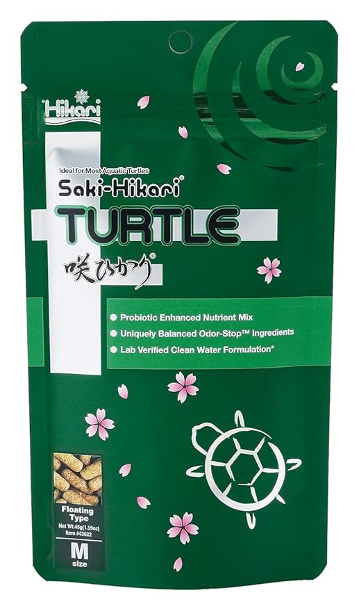 Saki-Hikari Turtle Food 45g, for Aquatic Turtle, with Hikari-Germ™ Probiotics and Calcium | MECOMMERCE