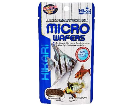 Hikari Tropical Micro Wafers, Fish Food, 0.70 oz (20g) Daily Diet, Floating-Sinking Wafers, Marine Protein, Spirulina & Astaxanthin | MECOMMERCE