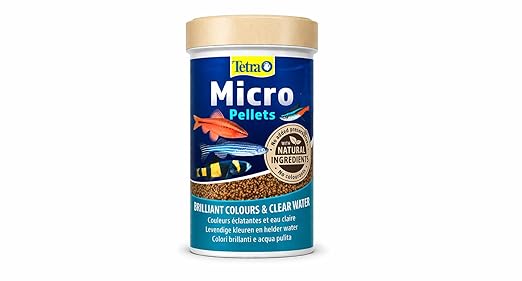 Tettra Micro Pellets Fish Food, Natural Ingredients, Brilliant Colours & Clear Water, 46g/100ml | MECOMMERCE