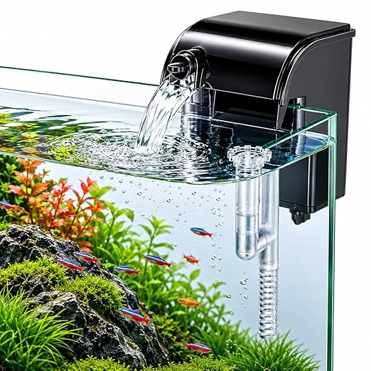 SOBO WP-606H Hang on Filter for Aquarium, 3-Stage Filtration, 500L/H Flow Rate, 10W, Quiet Operation