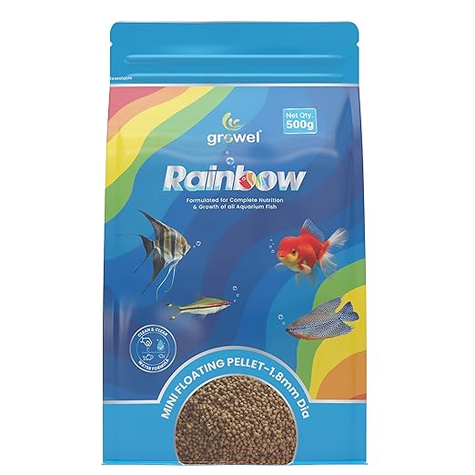 Mini Floating Fish Food Pellets 500g | 1.8mm Pellet Size | Highly Digestible & Nutritious Fish Feed for All Aquarium Fish